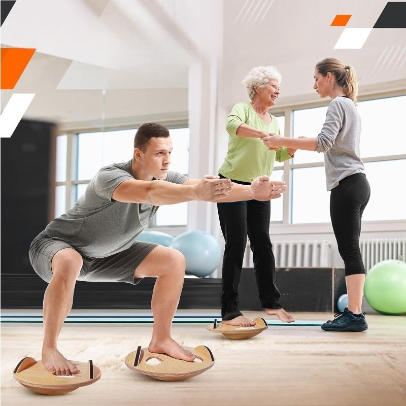 Wooden Fitness Balance Board A - Yoga Fitness Training ulasan dan harga